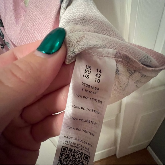 ASOS Pink Floral Off-Shoulder Kids Dress - Picture 4 of 5